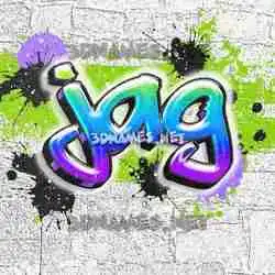 jag in Graffiti Grunge style - 3D name wallpaper