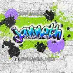 janneth in Graffiti Grunge style - 3D name wallpaper