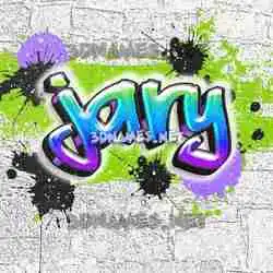 jary in Graffiti Grunge style - 3D name wallpaper