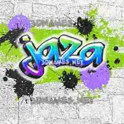 jaza in Graffiti Grunge style - 3D name wallpaper