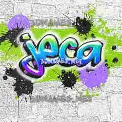 jeca in Graffiti Grunge style - 3D name wallpaper