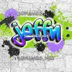 jeffn in Graffiti Grunge style - 3D name wallpaper