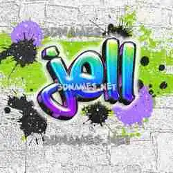 jell in Graffiti Grunge style - 3D name wallpaper