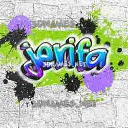 jerifa in Graffiti Grunge style - 3D name wallpaper