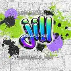 jill in Graffiti Grunge style - 3D name wallpaper