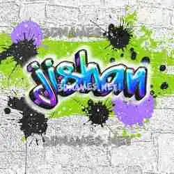 jishan in Graffiti Grunge style - 3D name wallpaper