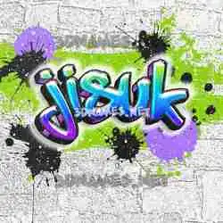 jisuk in Graffiti Grunge style - 3D name wallpaper