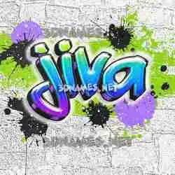 jiva in Graffiti Grunge style - 3D name wallpaper