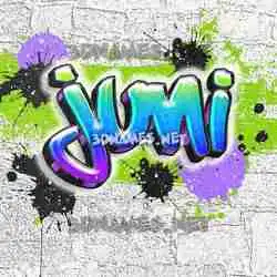 juni in Graffiti Grunge style - 3D name wallpaper