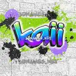 kaii in Graffiti Grunge style - 3D name wallpaper