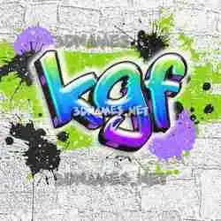 kgf in Graffiti Grunge style - 3D name wallpaper
