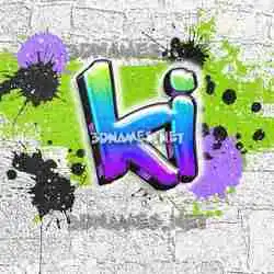 ki in Graffiti Grunge style - 3D name wallpaper