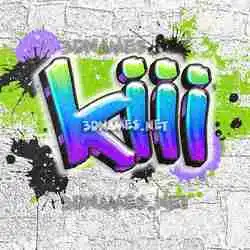 kiii in Graffiti Grunge style - 3D name wallpaper