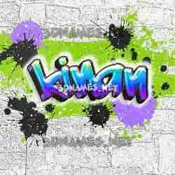 kinan in Graffiti Grunge style - 3D name wallpaper