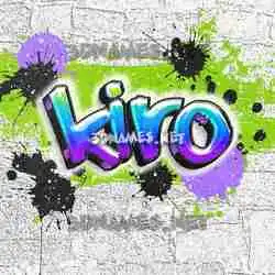 kiro in Graffiti Grunge style - 3D name wallpaper