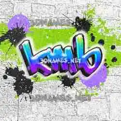 kmb in Graffiti Grunge style - 3D name wallpaper