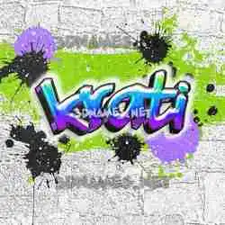 krati in Graffiti Grunge style - 3D name wallpaper