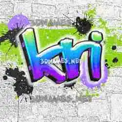 kri in Graffiti Grunge style - 3D name wallpaper