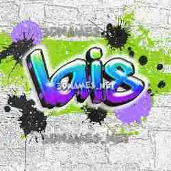 lais in Graffiti Grunge style - 3D name wallpaper