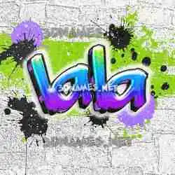 lala in Graffiti Grunge style - 3D name wallpaper