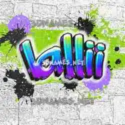 lallii in Graffiti Grunge style - 3D name wallpaper