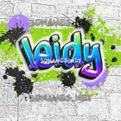 leidy in Graffiti Grunge style - 3D name wallpaper