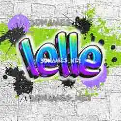 lelle in Graffiti Grunge style - 3D name wallpaper