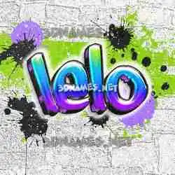 lelo in Graffiti Grunge style - 3D name wallpaper