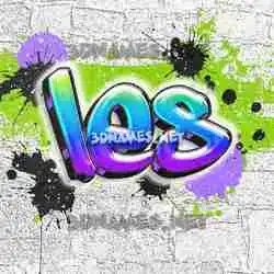 les in Graffiti Grunge style - 3D name wallpaper