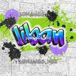 liban in Graffiti Grunge style - 3D name wallpaper