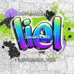 liel in Graffiti Grunge style - 3D name wallpaper