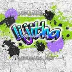 lijitha in Graffiti Grunge style - 3D name wallpaper