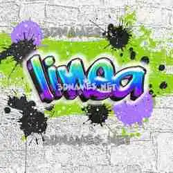linea in Graffiti Grunge style - 3D name wallpaper