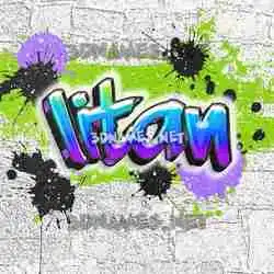 litan in Graffiti Grunge style - 3D name wallpaper