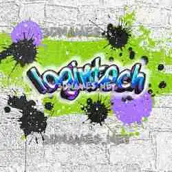 logintech in Graffiti Grunge style - 3D name wallpaper