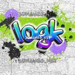logk in Graffiti Grunge style - 3D name wallpaper