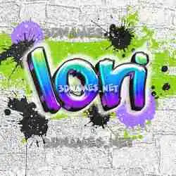 lori in Graffiti Grunge style - 3D name wallpaper