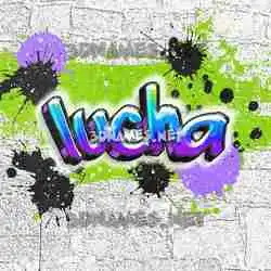 lucha in Graffiti Grunge style - 3D name wallpaper