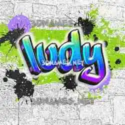 ludy in Graffiti Grunge style - 3D name wallpaper