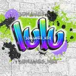 lulu in Graffiti Grunge style - 3D name wallpaper