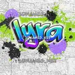 lyra in Graffiti Grunge style - 3D name wallpaper