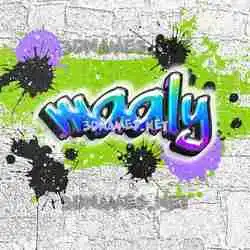 maaly in Graffiti Grunge style - 3D name wallpaper