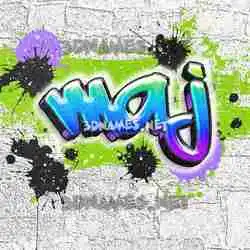 maj in Graffiti Grunge style - 3D name wallpaper