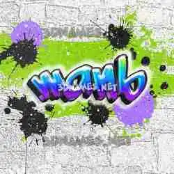 manb in Graffiti Grunge style - 3D name wallpaper