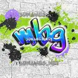 mbg in Graffiti Grunge style - 3D name wallpaper
