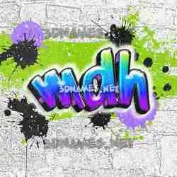 mdh in Graffiti Grunge style - 3D name wallpaper