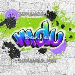 mdu in Graffiti Grunge style - 3D name wallpaper