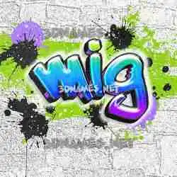 mig in Graffiti Grunge style - 3D name wallpaper
