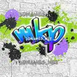 mkp in Graffiti Grunge style - 3D name wallpaper