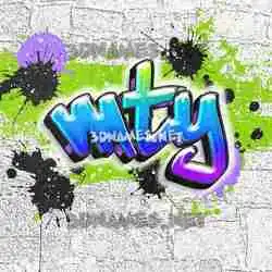 mty in Graffiti Grunge style - 3D name wallpaper